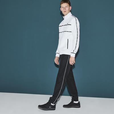 Lacoste Mens Contrast Bands Tracksuit - White/Black - main image