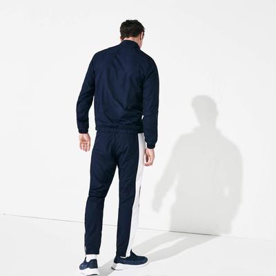 Lacoste Mens Colourblock Sweatsuit - Navy Blue/White/Red - main image