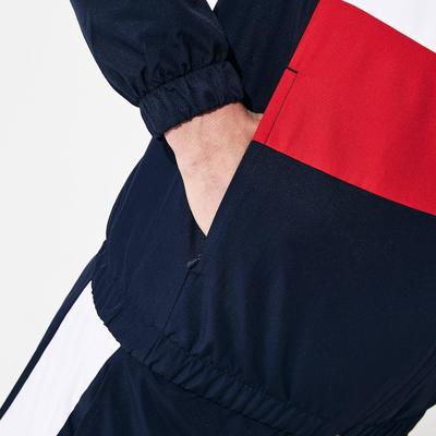 Lacoste Mens Colourblock Sweatsuit - Navy Blue/White/Red - main image
