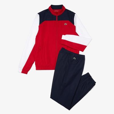 Lacoste Mens Sport Colourblock Tracksuit - Red/White/Navy