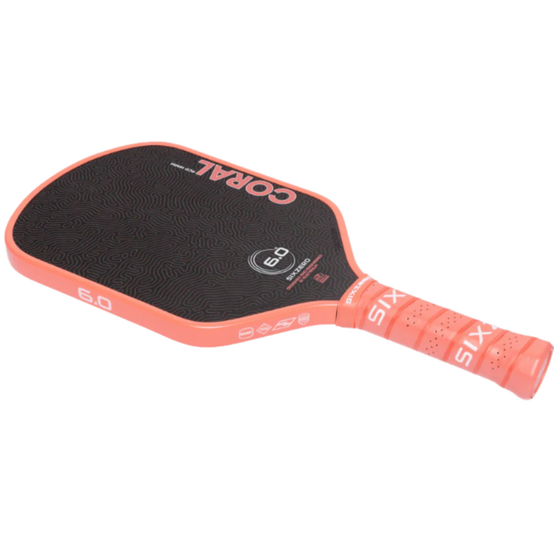 Six Zero Coral Hybrid 16mm Pickleball Paddle - Pink - main image