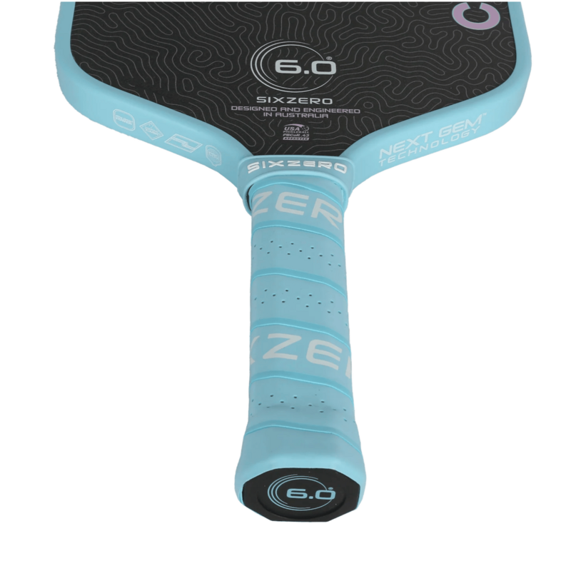 Six Zero Coral Widebody Lightweight 16mm Pickleball Paddle - Misty Blue - main image