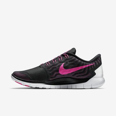 Nike Womens Free 5.0+ Running Shoes - Black/Pink - main image
