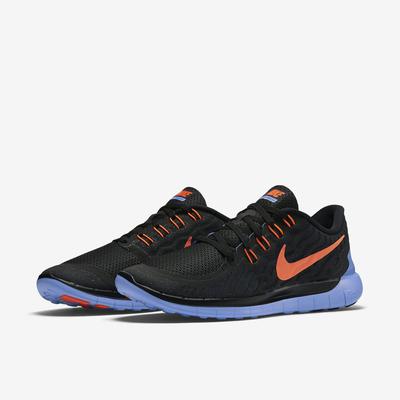 Nike Womens Free 5.0 Running Shoes - Black/Blue - main image