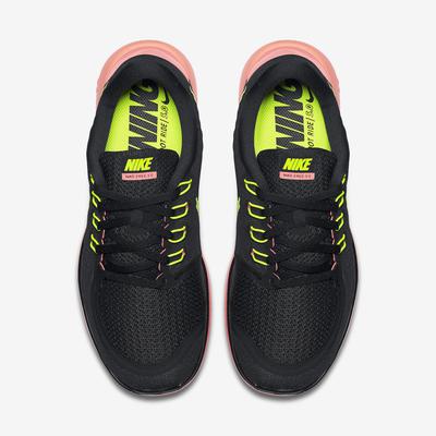 Nike Womens Free 5.0 Running Shoes - Black/Yellow/Mango - main image