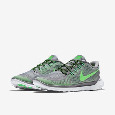 Nike Womens Free 5.0+ Running Shoes - Wolf Grey/Green - main image