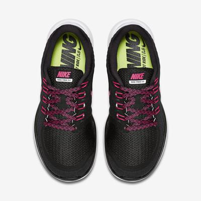 Nike Womens Free 5.0 Running Shoes - Black/Pink - main image
