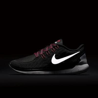 Nike Womens Free 5.0 Running Shoes - Black/Pink - main image