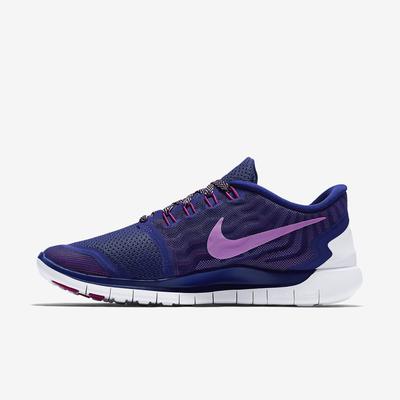 Nike Womens Free 5.0+ Running Shoes - Deep Royal Blue/Fuchsia Flash - main image
