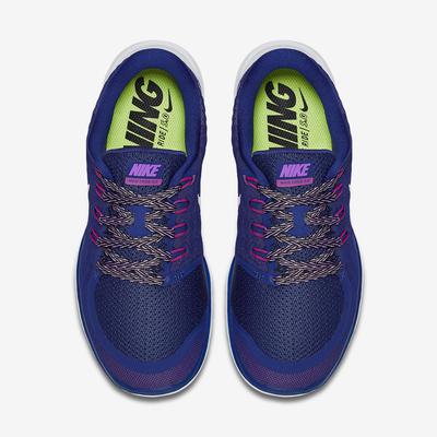Nike Womens Free 5.0+ Running Shoes - Deep Royal Blue/Fuchsia Flash - main image