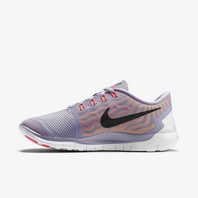 Nike Womens Free 5.0+ Running Shoes - Titanium/Fuchsia Flash - main image