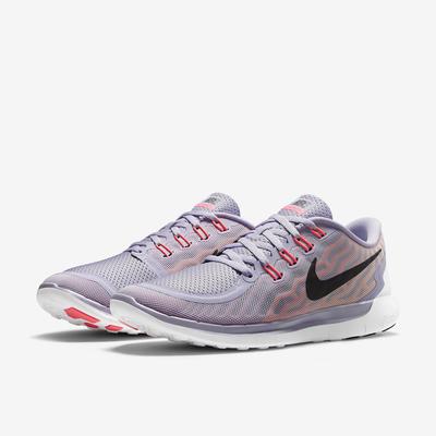 Nike Womens Free 5.0+ Running Shoes - Titanium/Fuchsia Flash - main image