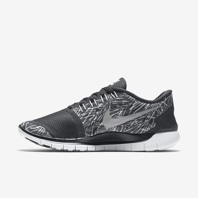 Nike Womens Free 5.0 Print Running Shoes - Black/White - main image
