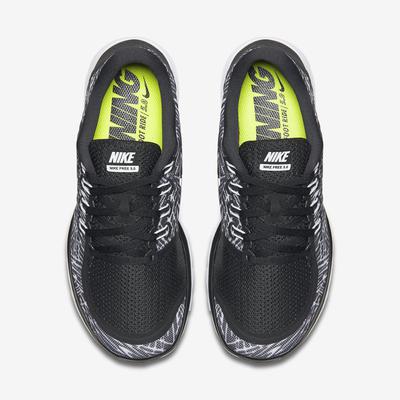 Nike Womens Free 5.0 Print Running Shoes - Black/White - main image