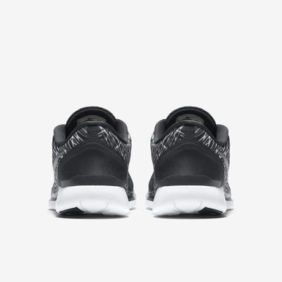 Nike Womens Free 5.0 Print Running Shoes - Black/White - main image