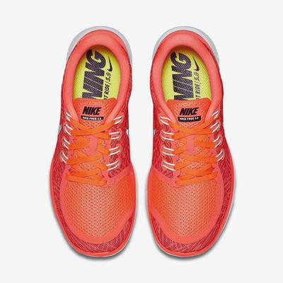 Nike Womens Free 5.0 Print Running Shoes - Hyper Orange - main image