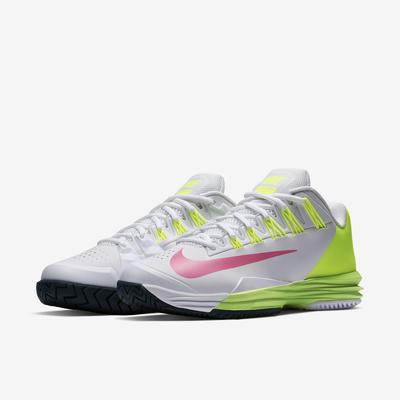 Nike Womens Lunar Ballistec 1.5 Tennis Shoes - White/Volt/Pink Pow - main image
