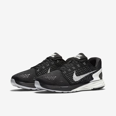 Nike Womens LunarGlide 7 Running Shoes - Black/White - main image