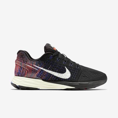 Nike Womens LunarGlide 7 Running Shoes - Black/Blue/Orange - main image