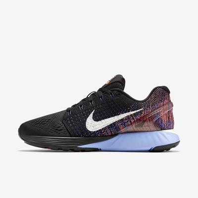 Nike Womens LunarGlide 7 Running Shoes - Black/Blue/Orange - main image
