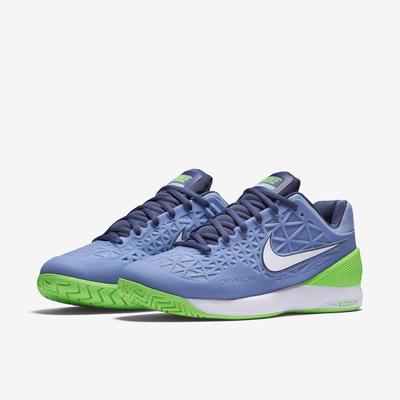 Nike Womens Zoom Cage 2 Tennis Shoes - Blue/White/Green - main image