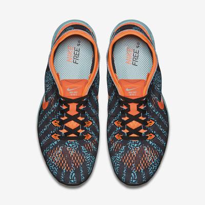 Nike Womens Free 5.0 TR Printed Training Shoes - Black/Hot Lava/Artisan Teal - main image