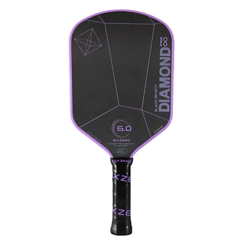 Six Zero Infinity Edgeless Black Diamond Power 16mm Pickleball Paddle  - main image