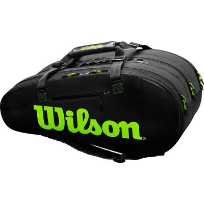 Wilson Super Tour 15 Racket Bag - Black/Green