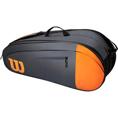 Wilson Burn Team 6 Racket Bag - Grey/Orange - main image