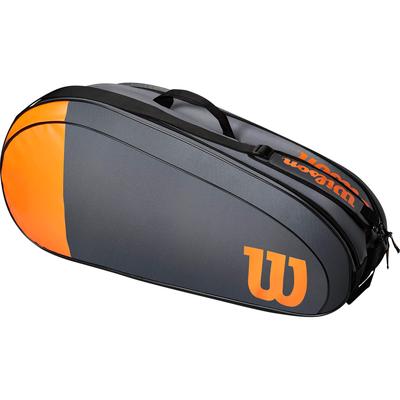 Wilson Burn Team 6 Racket Bag - Grey/Orange - main image
