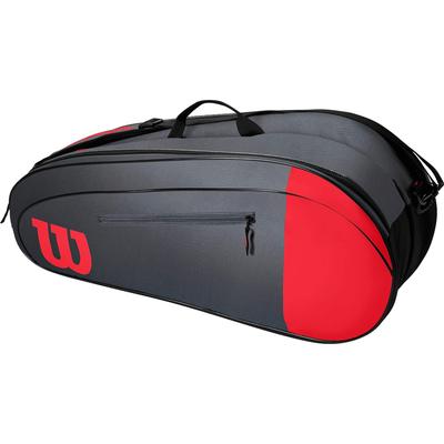Wilson Team 6 Racket Bag - Grey/Red - main image
