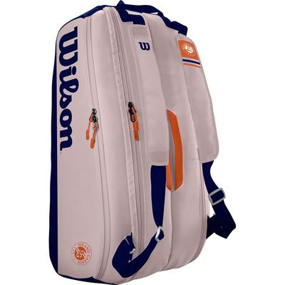 Wilson Roland Garros Premium 9 Racket Bag - Oyster/Navy - Tennisnuts.com