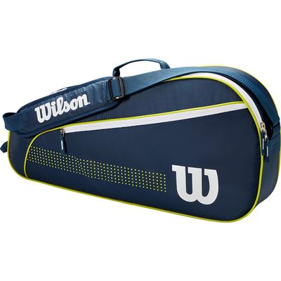 Wilson Junior 3 Racket Bag - Navy/Lime Green - main image