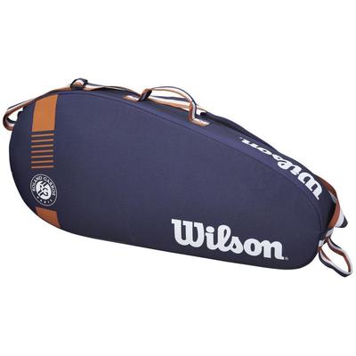 Wilson Roland Garros Team 3 Racket Bag - Navy/Clay