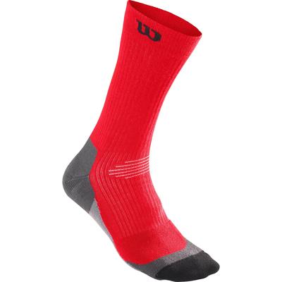 Wilson High End Crew Socks (1 Pair) - Red