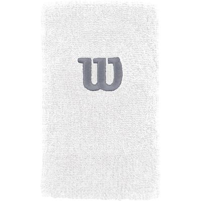 Wilson Extra Wide Wristband - White/Trade Winds