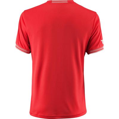 Wilson Mens Solid Crew Tee - Red/White - main image