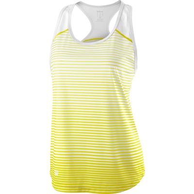 Wilson Womens Striped Tank Top - Safety Yellow/White - main image