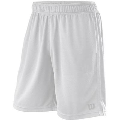 Wilson Mens Knit 9 Inch Shorts - White - Tennisnuts.com