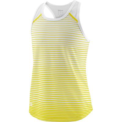 Wilson Girls Team Striped Tank - Safe Yellow/White - main image