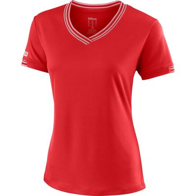 Wilson Womens Team V-Neck T-Shirt - Red - main image