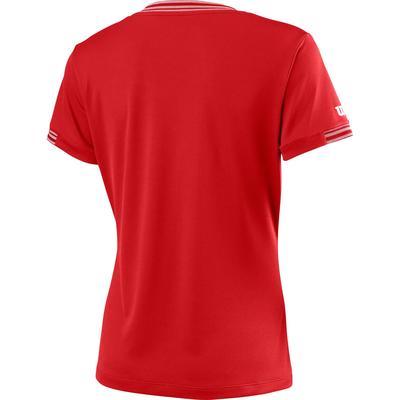 Wilson Womens Team V-Neck T-Shirt - Red - main image