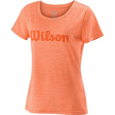 Wilson Womens Script Tech T-Shirt - Burn Orange - main image