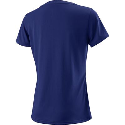 Wilson Womens Script Tech T-Shirt - Blue Depth/White - main image