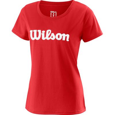 Wilson Womens Script Tech T-Shirt - Red/White