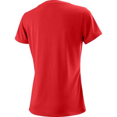 Wilson Womens Script Tech T-Shirt - Red/White