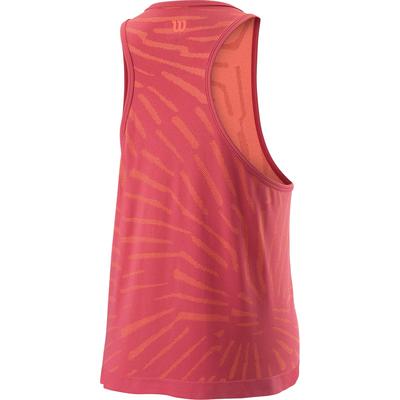 Wilson Womens Competition Seamless Tank Top - Holly Berry/Peach Echo - main image