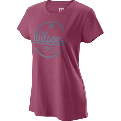 Wilson Womens Lineage Tech Tee - Plum/Flint - main image