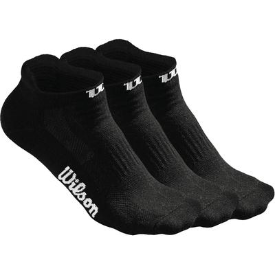 Wilson Womens No Show Socks (3 Pairs) - Black/White - main image