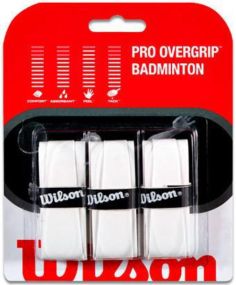 Wilson Pro Overgrip Badminton - Pack of 3 - White - main image